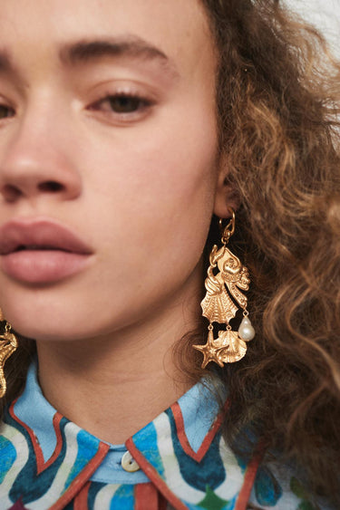 CURIO SEA CHARM EARRINGS-EARRINGS-ALEMAIS-Debs Boutique